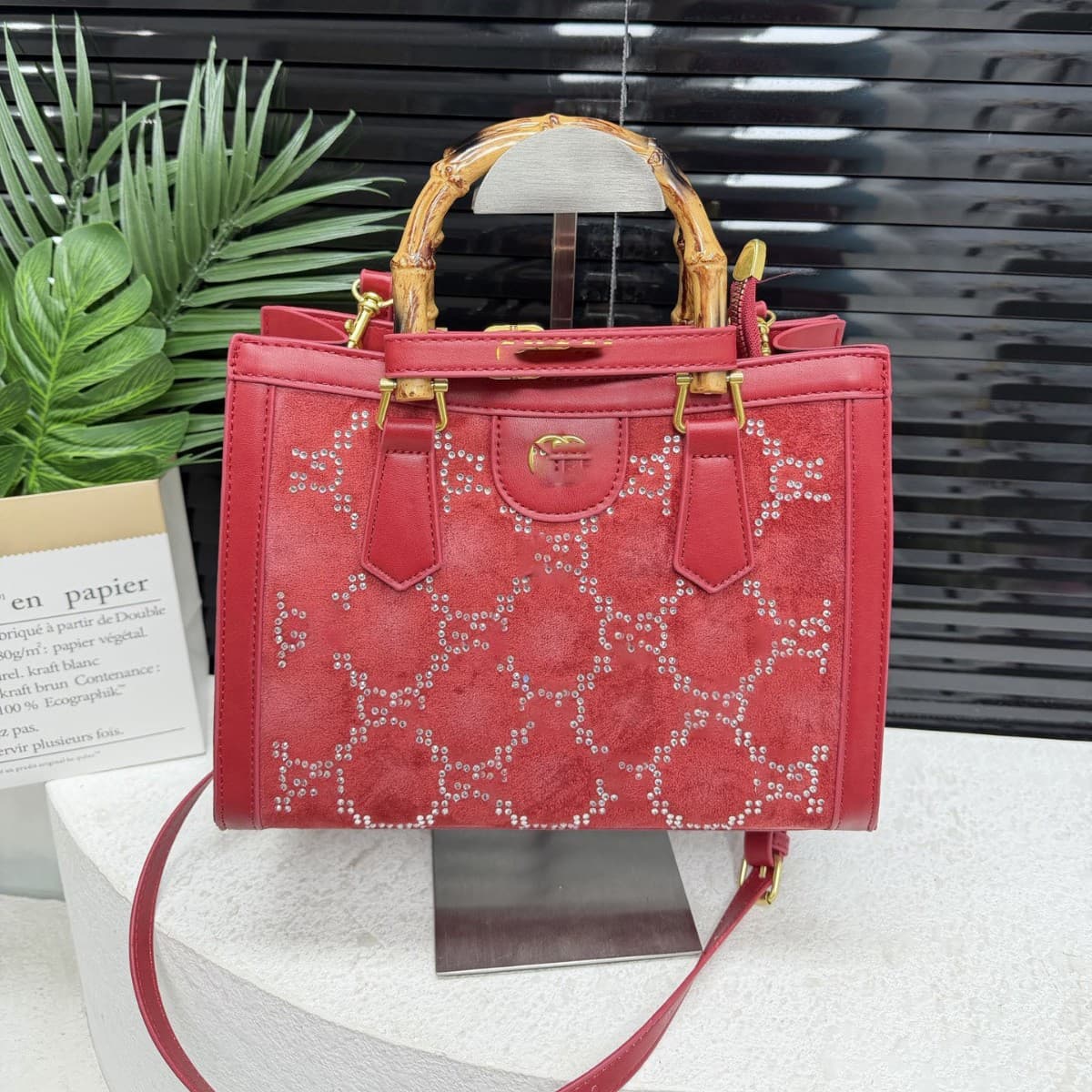 2026 Spring and Summer G Home high-end and high-quality retro bamboo bag portable tote fashionable and high-end chain shoulder bag