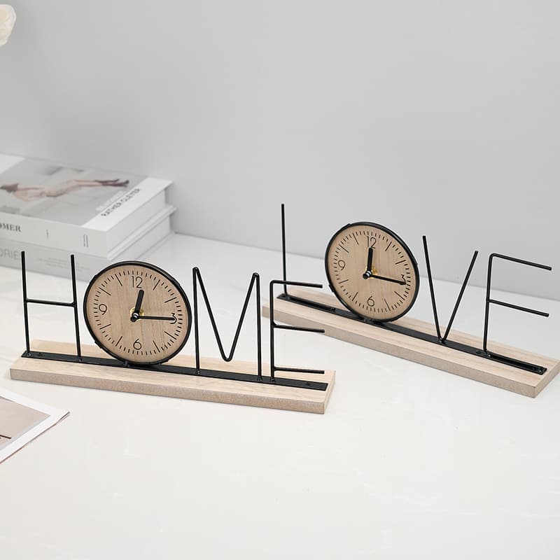 Nordic Style Home Desk Clock, Ins-Inspired Table Clock for Living Room Decoration