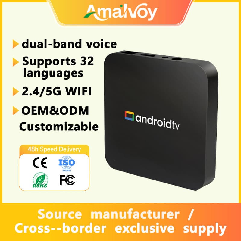 Foreign trade new ATV Android TVBOX set-top box Bluetooth dual-band voice remote control network set-top box source factory