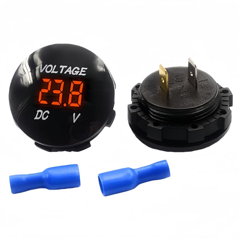 Car Voltmeter Tester Modified Car USB Charger Battery 5-48V DC LED Digital Display Waterproof Gauge Head