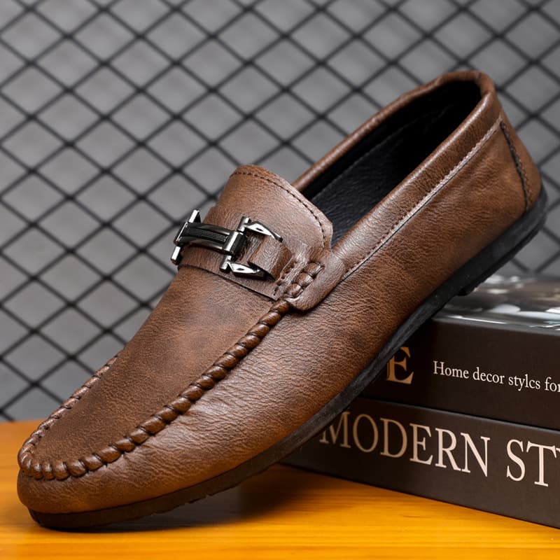 Autumn Social Young Man Casual Shoes Trendy Driving Shoes Men Lazy Shoes Slip-On Loafers Men's Shoes Export 2025