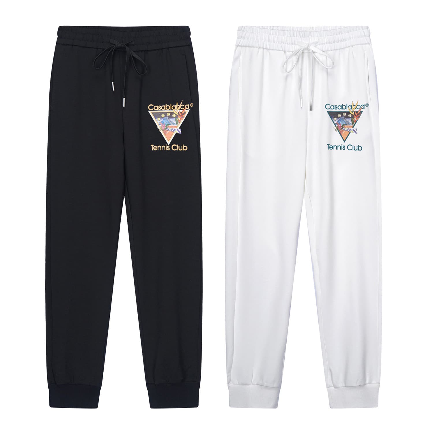 Casablanca Men's Trousers Trendy Brand Casual Tennis Club Court Alphabet CASA Printed Trousers Sweatpants