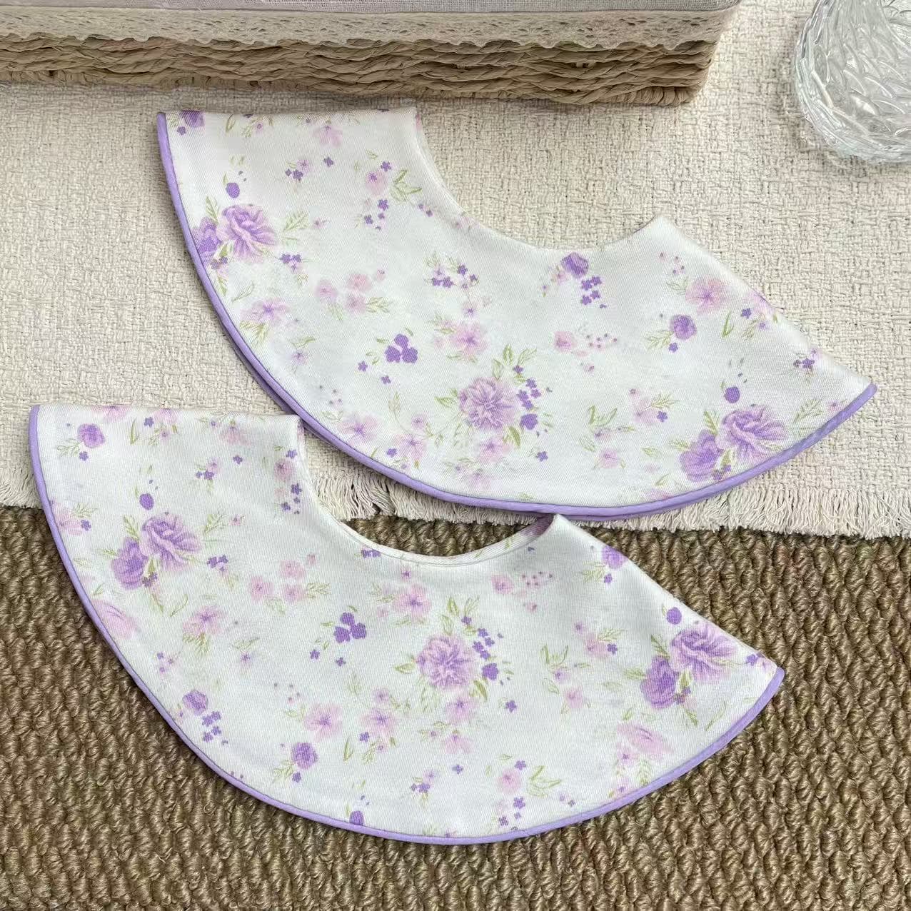 Bambi Bib Korean Style New Baby Cotton Bib Infant Drool Bib Reversible Double-Sided Bib Apron 0-2