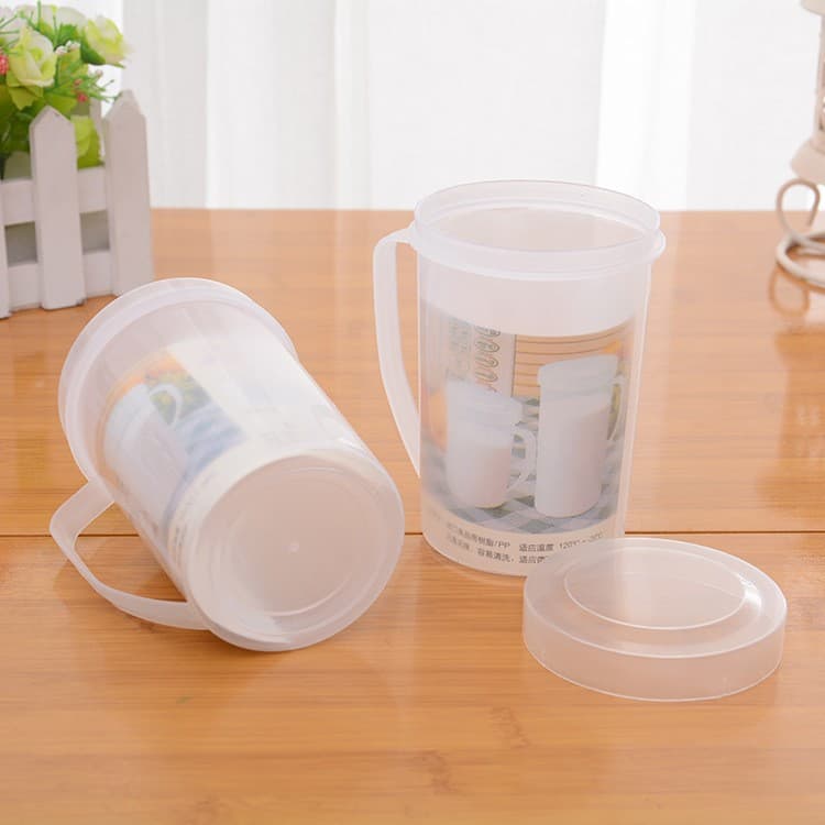 Dollar Store Wholesale Microwave Milk Cups with Lids, Plastic Drinking Tumblers