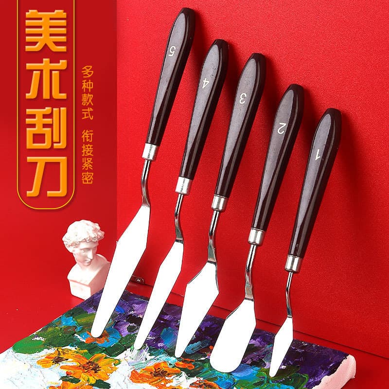 Oil painting scraper set acrylic gouache paint color texture painting scraper oil painting tool manufacturer wholesale art student