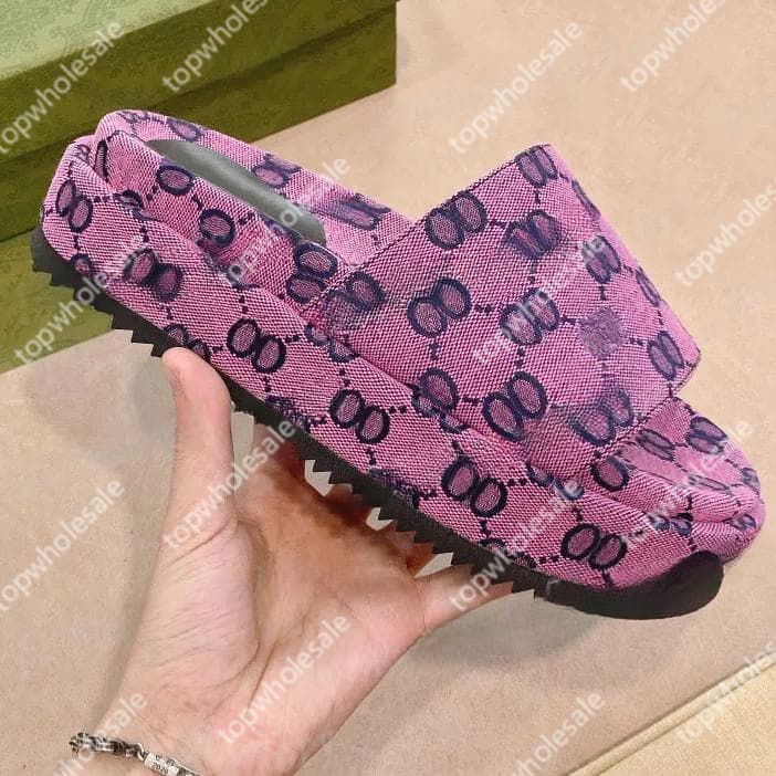 In Stock 2024 Spring New G Home Printed Embroidery Trendy Baita Thick Slippers Women's Outer Wear Casual Women's Shoes