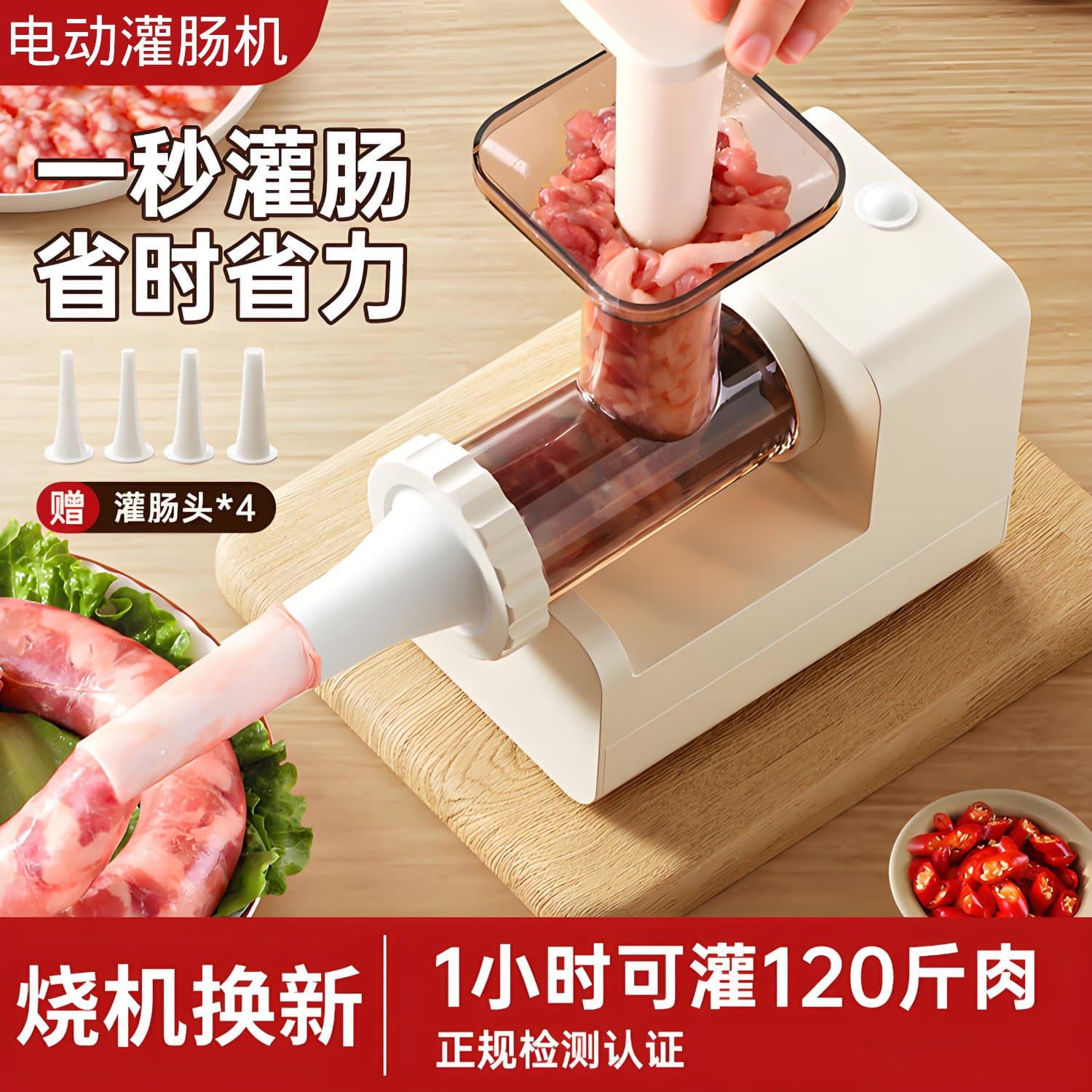 Electric Sausage Stuffer Machine for Home Use, Fully Automatic Sausage Casing Tool, Food-Grade Sausage Maker Gadget