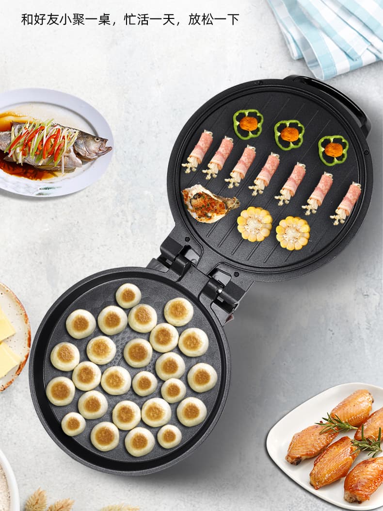 Electric Pancake Maker, Double-Sided Heating, Deepened and Enlarged, Multi-Function Pancake Machine, Crepe Maker, Griddle