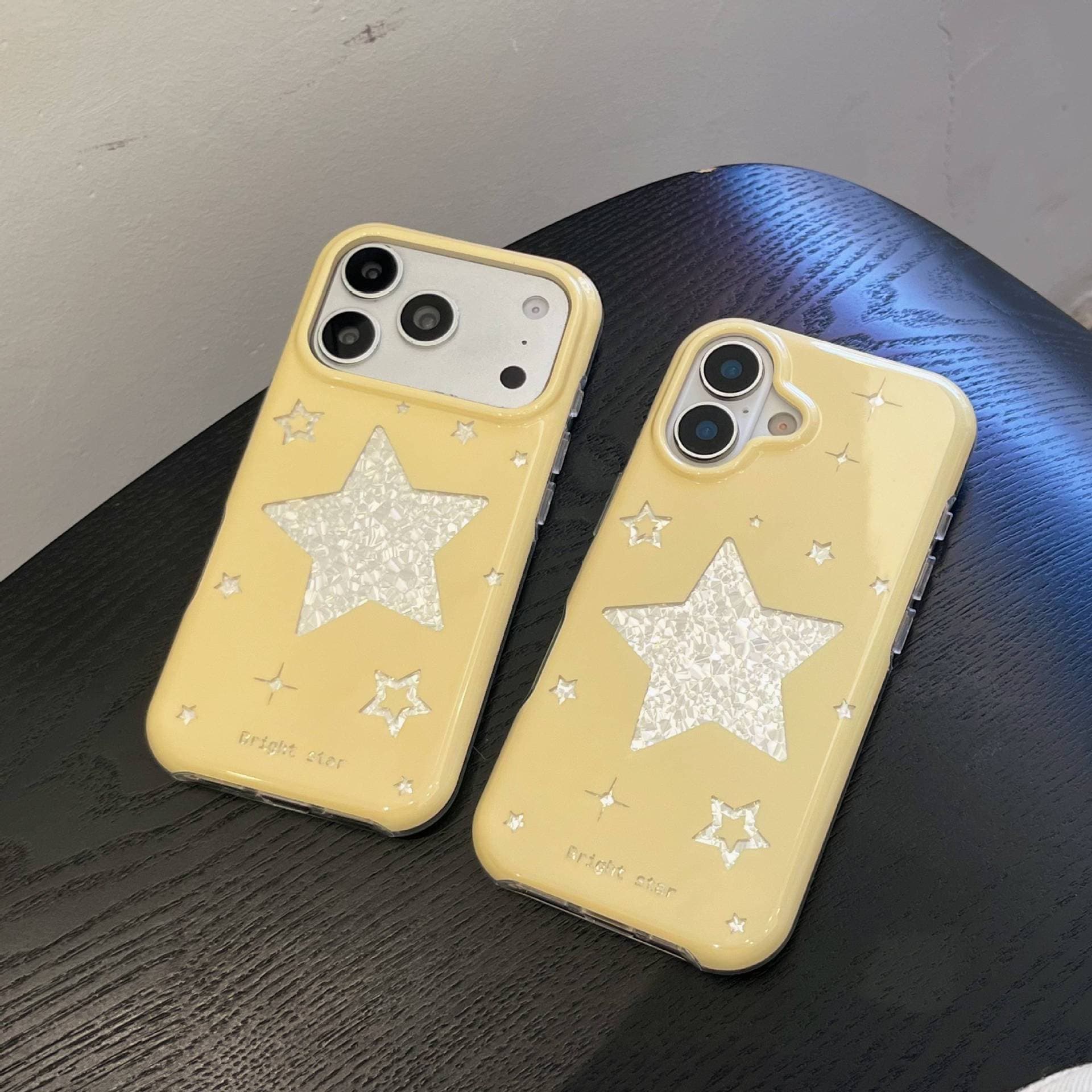 Sparkling five-pointed star suitable for Apple 17 mobile phone case all-inclusive anti-fall iPhone17pro personality 16promax female