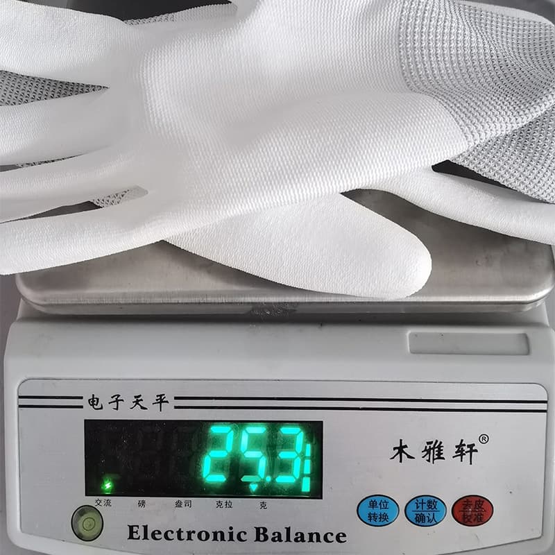 PU Coated Palm Gloves White Dust-Free Anti-Static Coated Labor Protection Gloves for Electronics Factory Wholesale PU Coated Fingertip Gloves