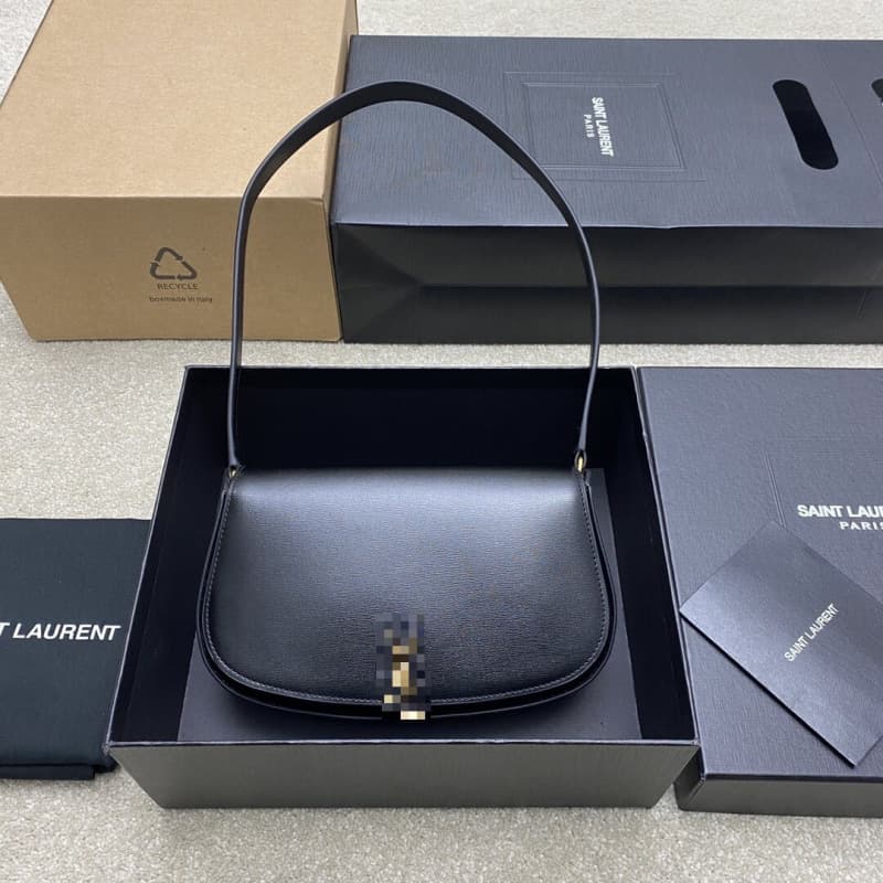 (Guangzhou Cross-border Original Factory Leather) Yves Saint Laurent Original Factory Leather 2025 New High-end Toothpick Texture Shoulder Handbag
