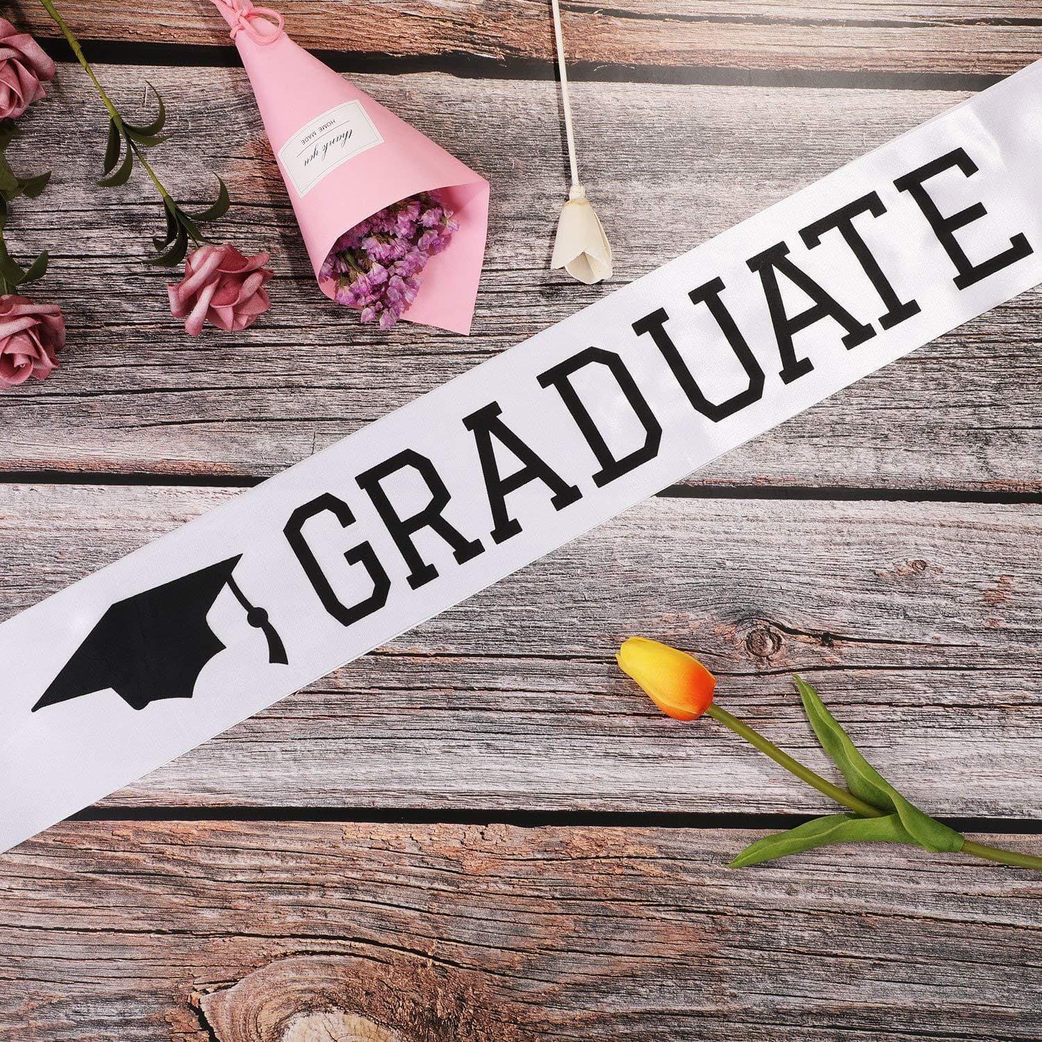 Amazon US/EU Graduation Season Ceremony Sash Graduated Shoulder Strap Doctoral Cap Etiquette Ribbon