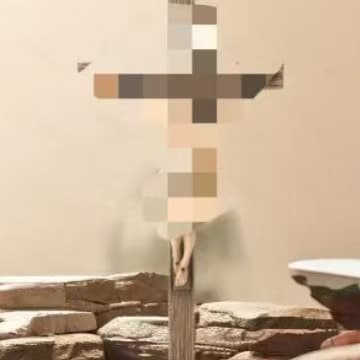 New Cross-border Independent Station Resin Craft Ornament Resin Cross Sculpture Home Indoor Scene Decoration