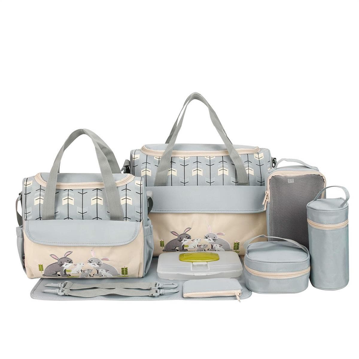 Mom Bag 10-Piece Set, Parent-Child Bag, Outdoor Travel Multi-Piece Set