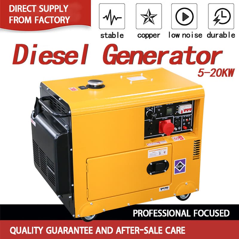 New portable factory mine outdoor 5/6/7/8/10KW small silent diesel generator set 220V/380V