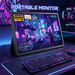 15.6-inch Portable Monitor for Laptop, Screen Splitter, Extended Display