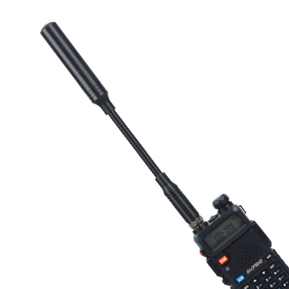 Universal High-Gain UV Dual-Band Handheld Two-Way Radio Enhanced Signal Bendable Tactical Gooseneck Antenna