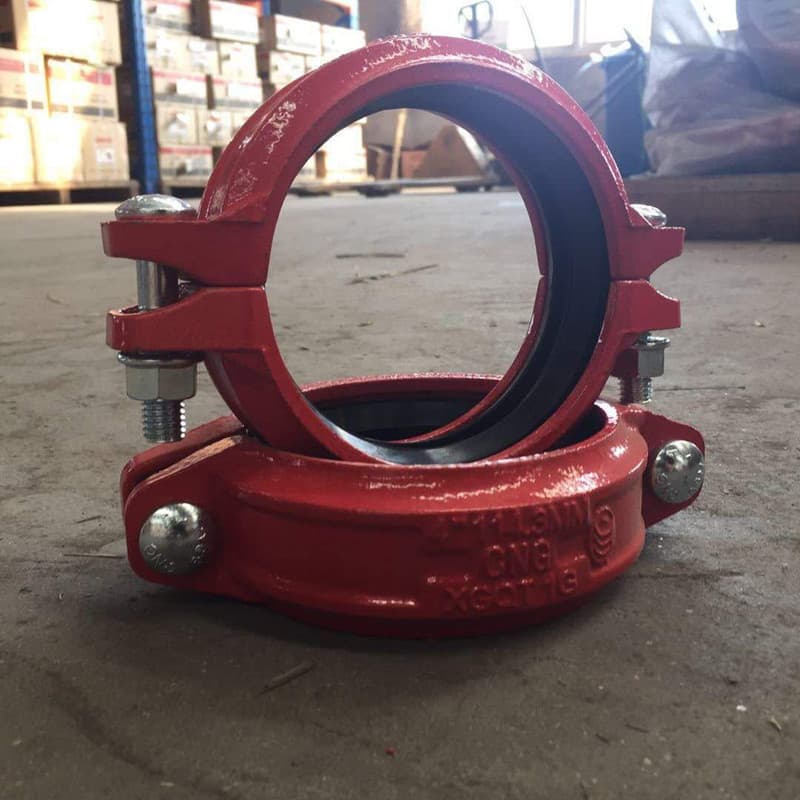 Fire Protection Grooved Steel Coupling DN114 Fire Pipe Coupling Steel Coupling Grooved Mining Flexible Clamp