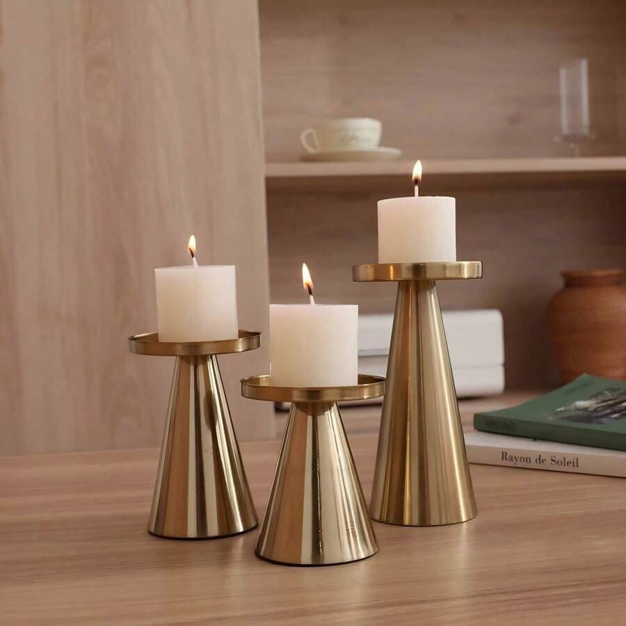 Golden American candle holder cross-border new product romantic candlelight dinner creative iron Halloween holy decorative ornaments