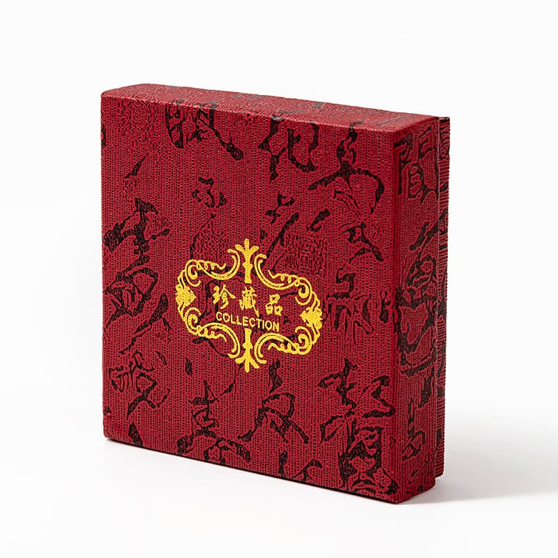 Collectible Jewelry Packaging Paper Box with Gold Stamping Logo, Gift Box, Calligraphy Ring, Pendant, Bracelet, Lid and Base Storage Box