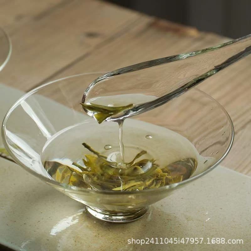 Transparent Glass Tea Bowl Single Piece, Kung Fu Small Tea Cup, Master Cup, Single Bowl for Tea Tasting, Bamboo Hat-shaped Cup
