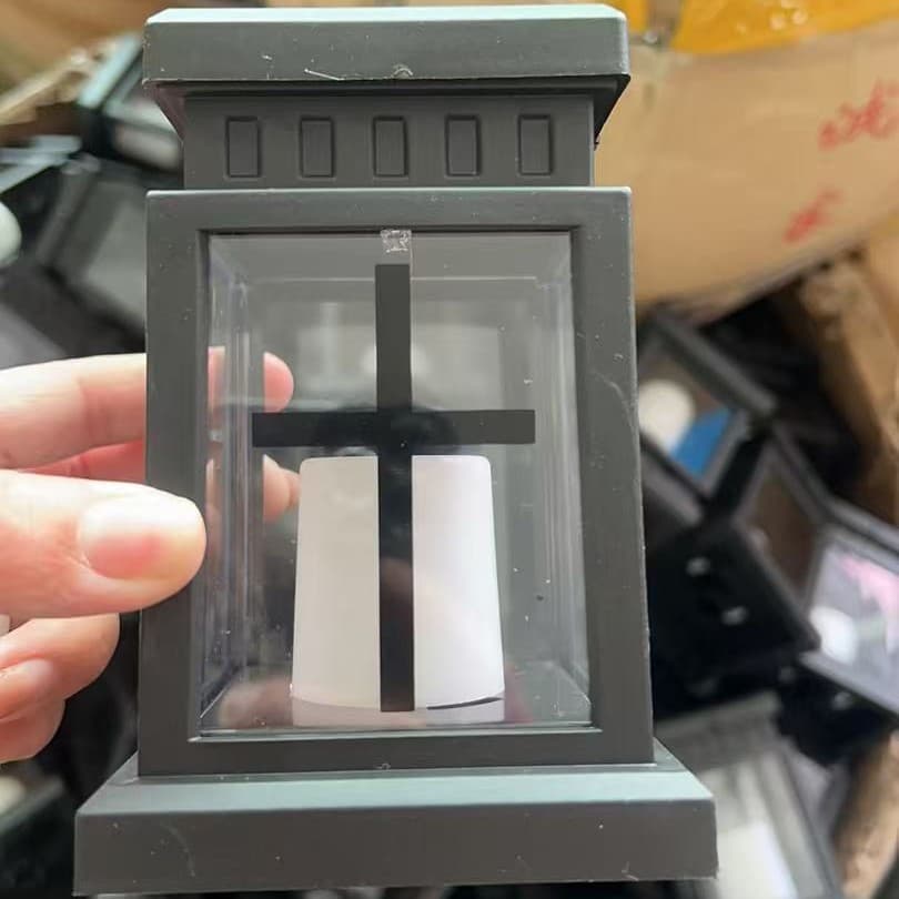 Cross-border Factory Solar Portable Cemetery Light Cross Handheld Ground Insert Lamp Religious Faith Cross Light