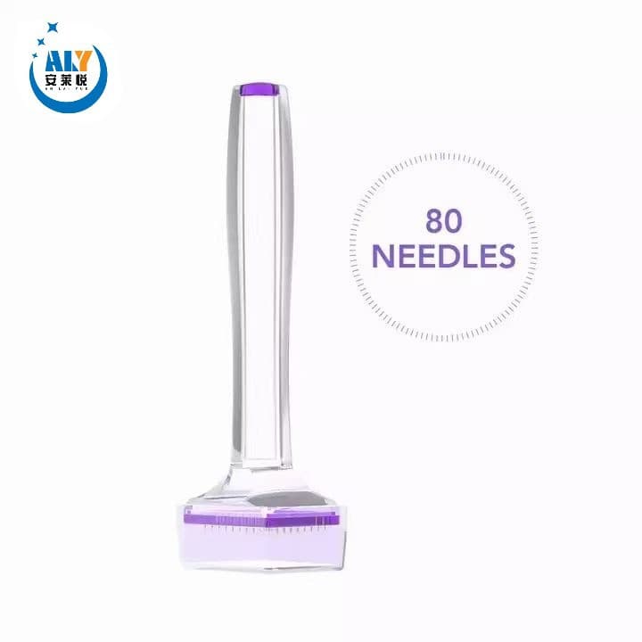 Dot-Lift 80-Pin Stamp Microneedle Beauty Roller Needle Auxiliary Hair Growth Hair Fixation