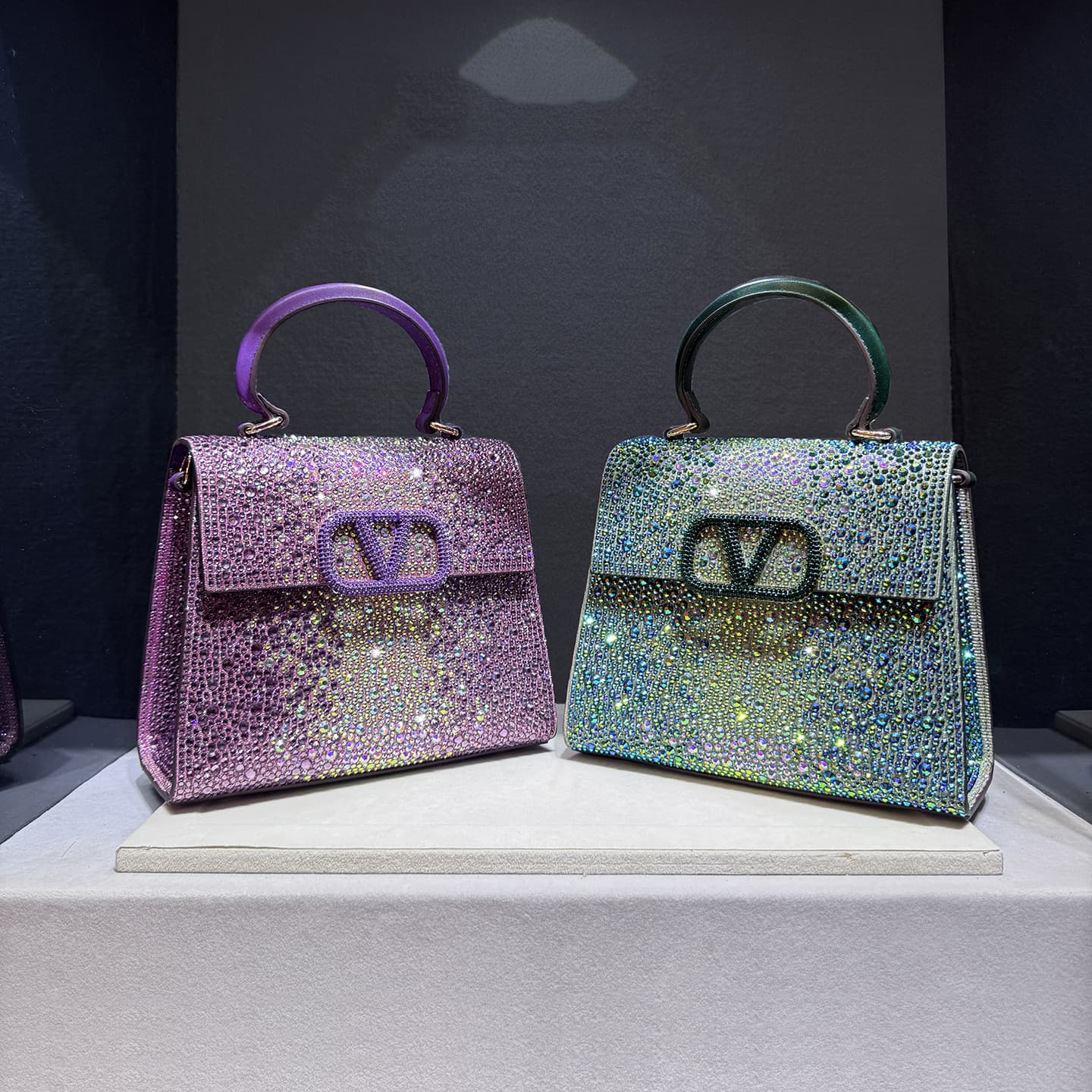 Crystal-Embellished Bag 2023 Fall/Winter New Arrival Celebrity Style European and American Retro Fashion Handbag High-Glamour Evening Bag for Women