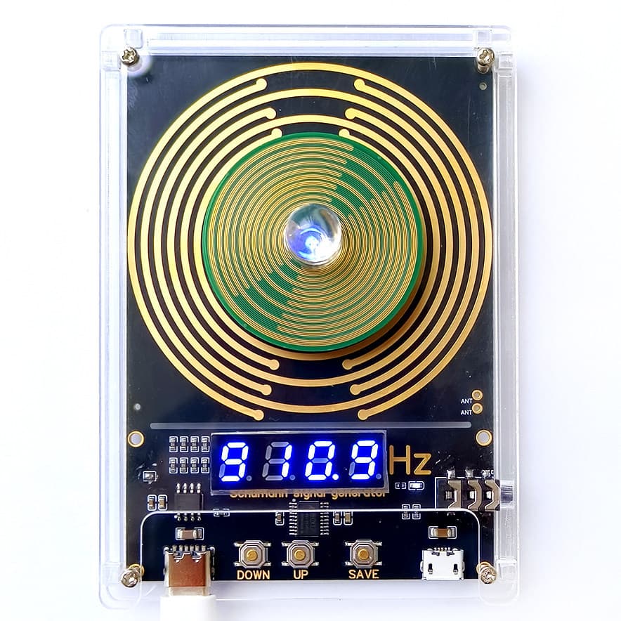 0.01-9999Hz Schumann Wave Generator MWO Energy Device Multi-Wave Oscillator Field Coil Frequency Adjustable