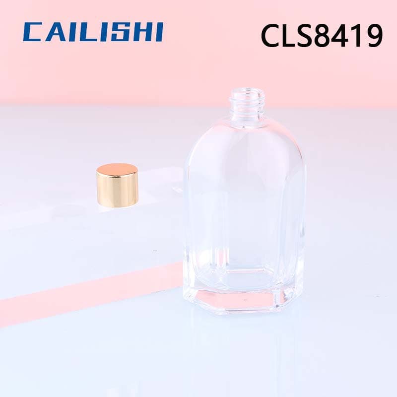 100ml hair oil essential oil bottle, 100ml essential oil bottle, 100ml anodized aluminum glass bottle flat thick wall glass bottle