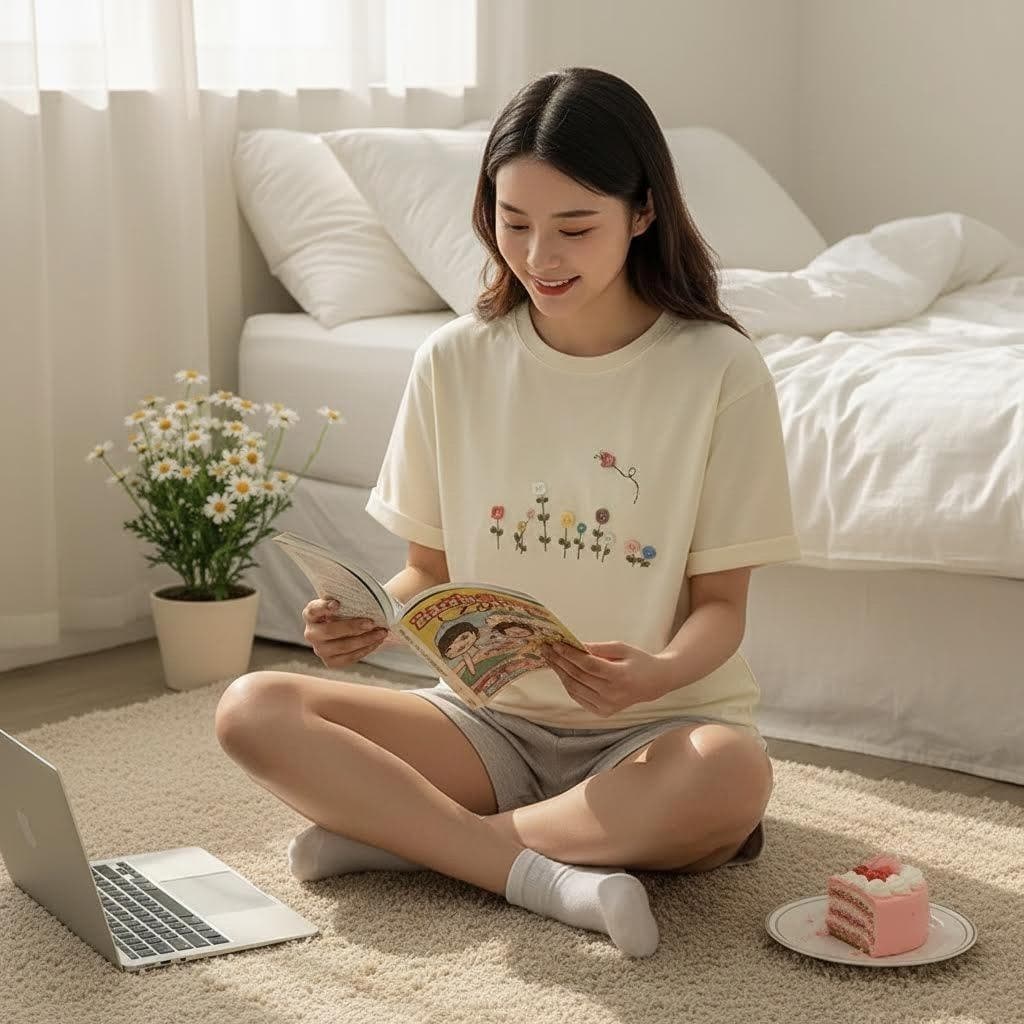 2026 Summer New Style Ins-Style Short-Sleeved T-Shirt for Women, Loose Round-Neck Cotton Top, Casual Outerwear, Base Shirt Wholesale