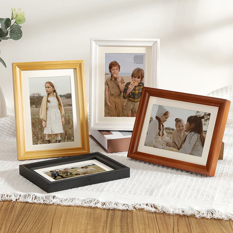 Modern Minimalist European Style Picture Frame Oil Painting Frame 6x8x10 Inch A4 Solid Wood Photo Frame Tabletop Wall Hanging Decoration Wholesale