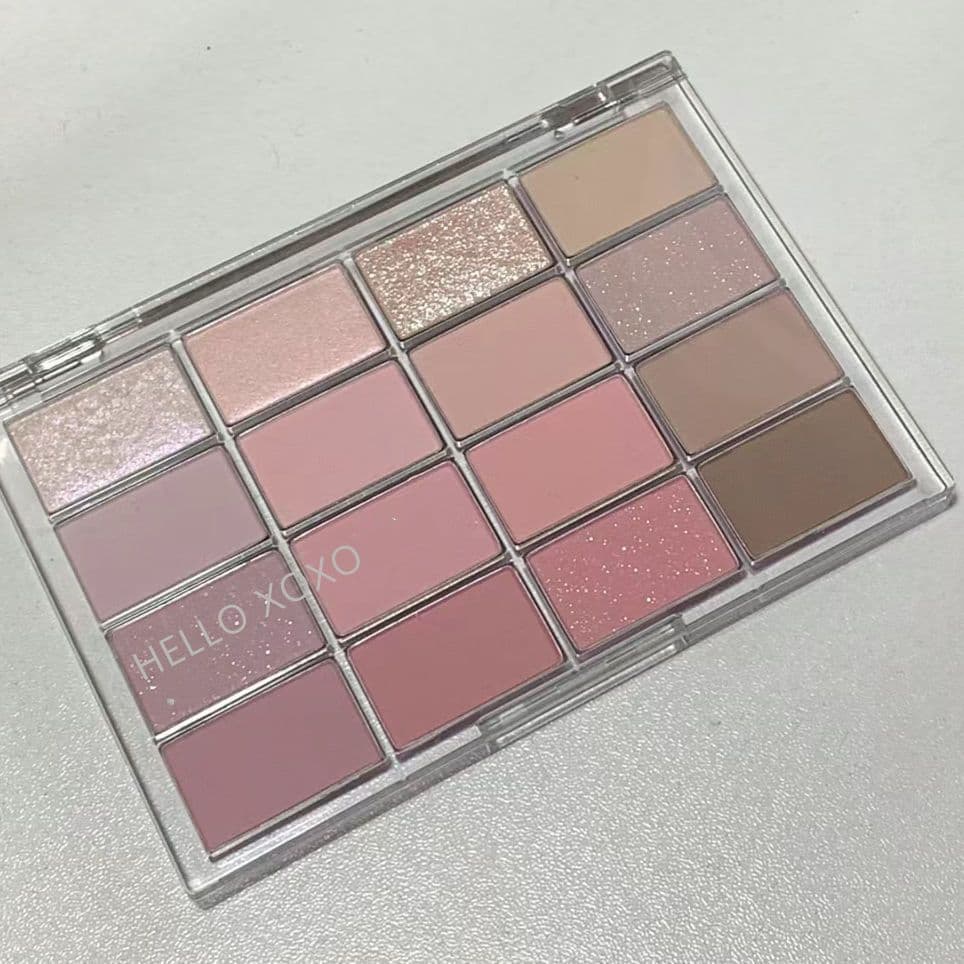HELLO XOXO Korean eye shadow palette 16 colors pearl matte pink earth brightening lying silkworm daily light makeup low saturation