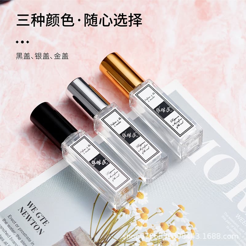 Perfume Refill Bottle Jo Malone 10ml Spray Bottle Glass Empty Square Bottle Small Capacity Travel Portable