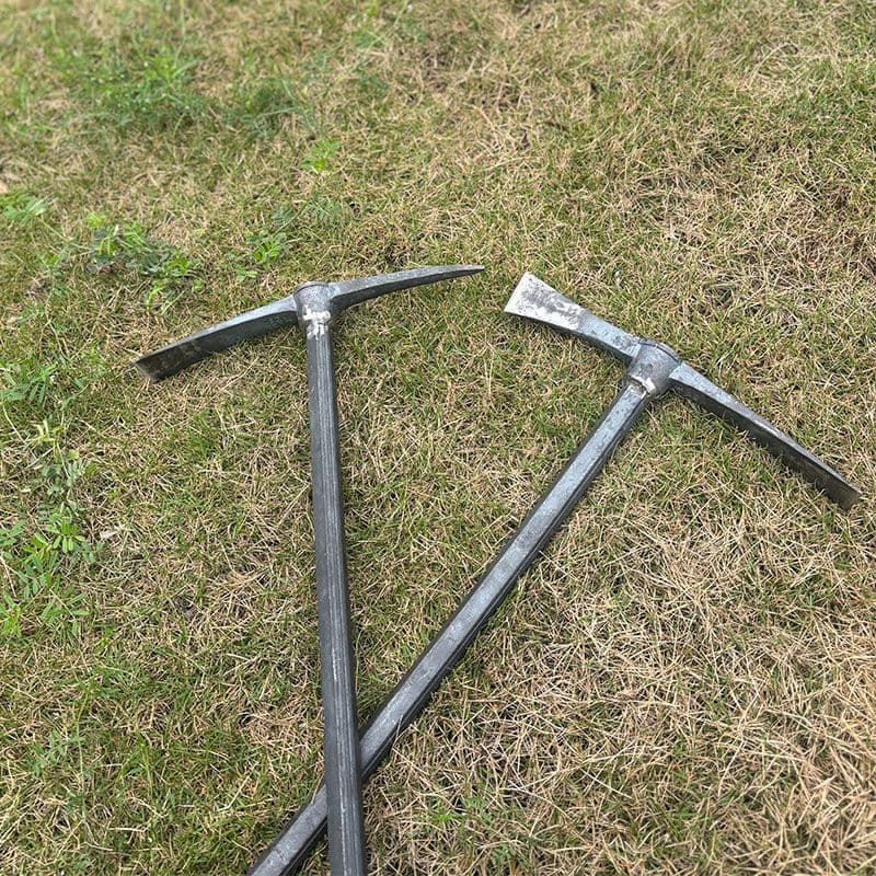 Multi-purpose Special Cross Pick for Pile Digging, Mountaineering Pick, Pick Axe, Pry Bar, Steel Drill, for Digging Bamboo Shoots and Herbs, Mattock, Outdoor Tools