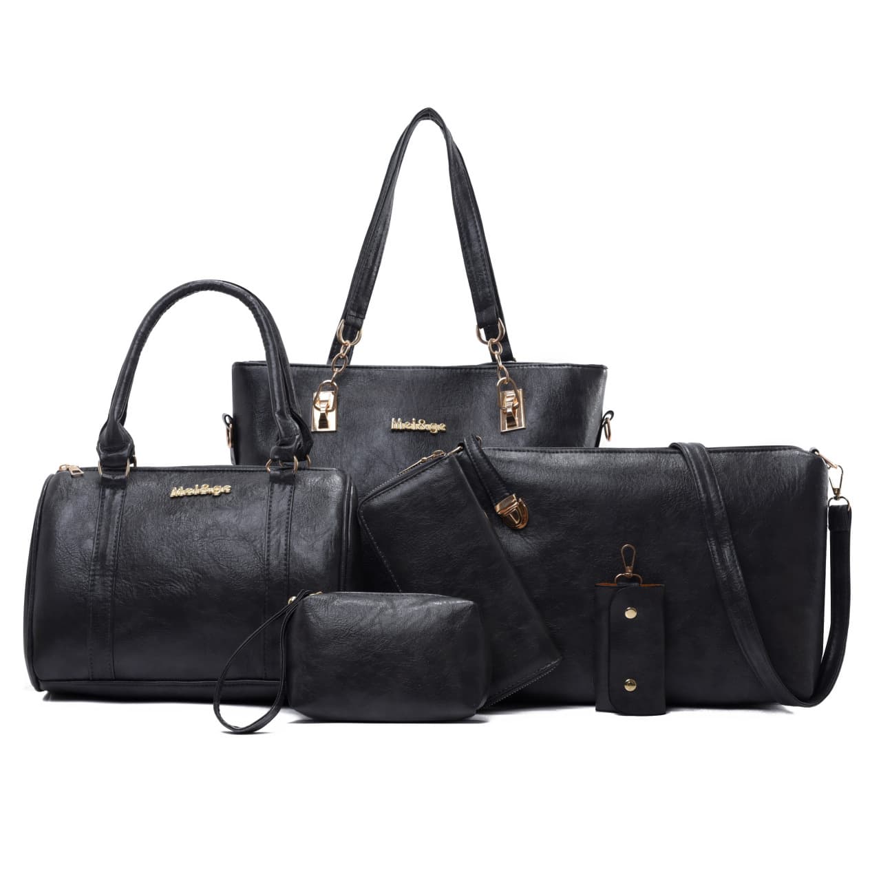 2025 New Women's Bag Fashion 6-Piece Set Parent-Child Bag Handbag Shoulder Bag Crossbody Bag Clutch Wallet Wholesale