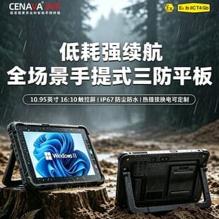 CENAVA W109NS Removable Battery Rotatable Handle Fully Rugged 10.95-inch Industrial Rugged Tablet PC