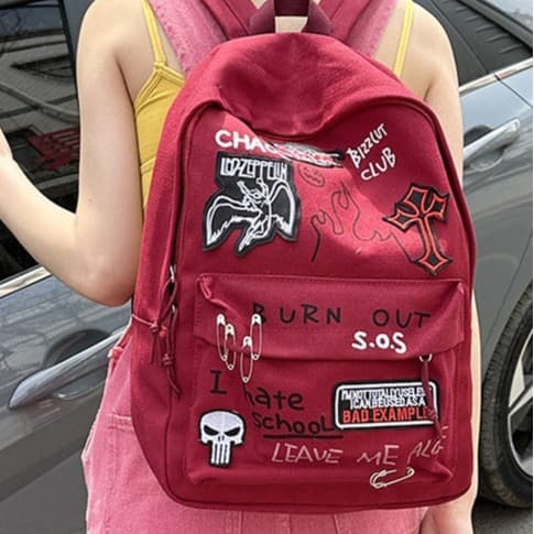 Trendy new student schoolbags, backpacks, fashionable and personalized outing casual bags, versatile schoolbags for junior high school students and high school students
