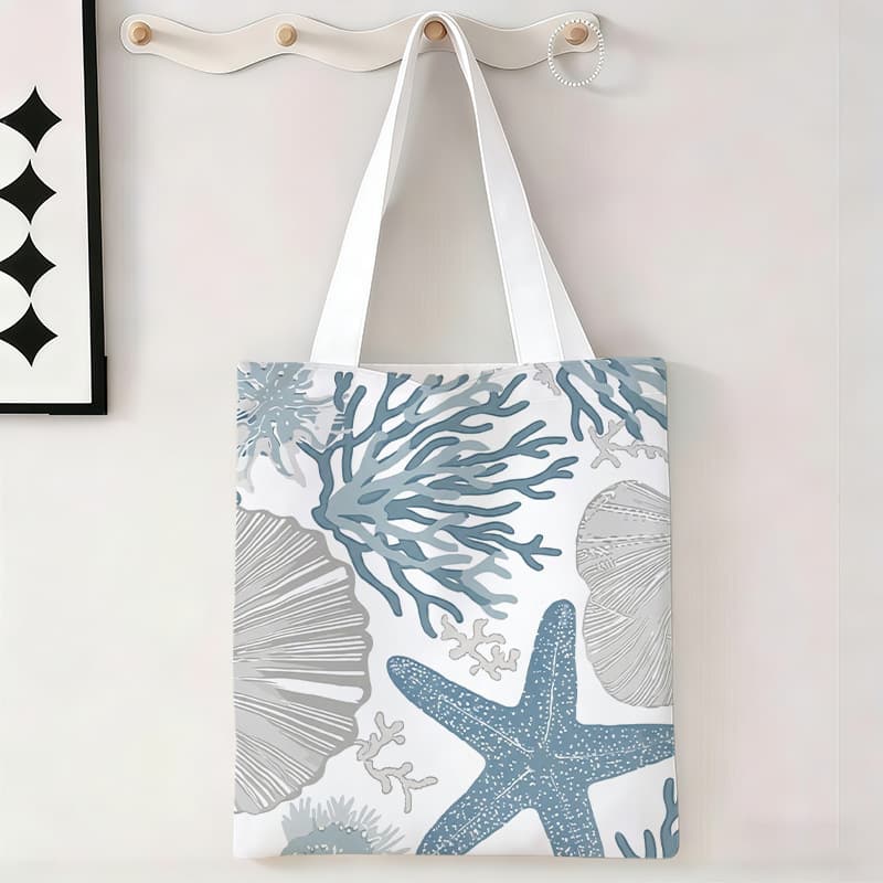 New Cross-Border Printed Canvas Bag Women's Single Shoulder Bag Simple Fashion Student Commuter Large Capacity Cartoon Handbag
