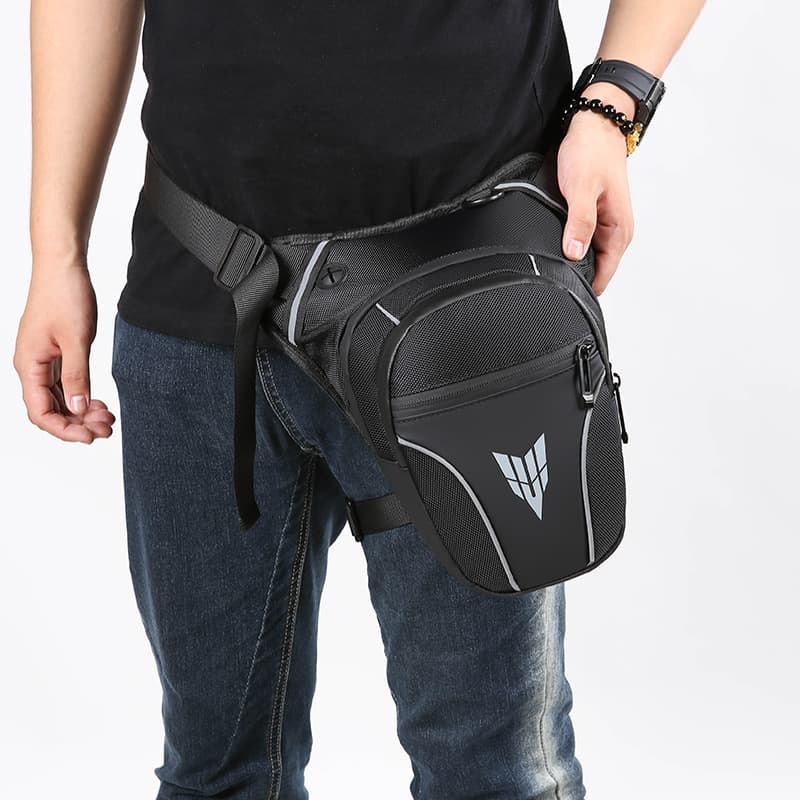 Men's Tactical Leg Bag Multi-Function Chest Bag Reflective Outdoor Sports Motorcycle Bag Cycling Crossbody Sling Bag Phone Waist Bag