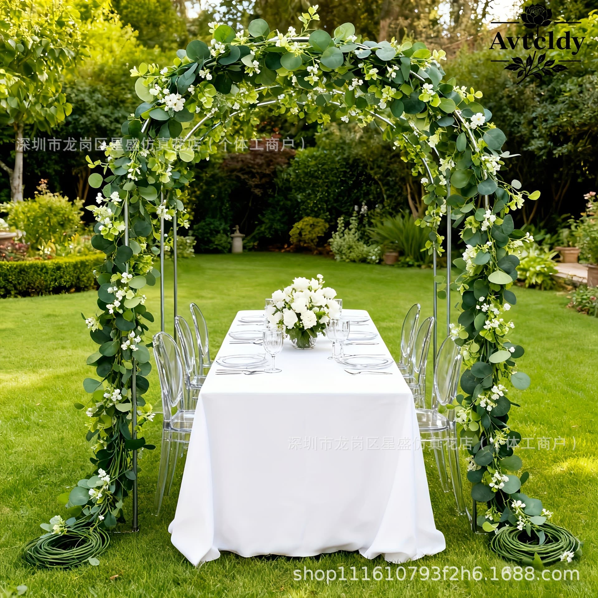 Cross-border simulated vine eucalyptus leaves eucalyptus rattan is suitable for home wedding simulation green plant table decoration