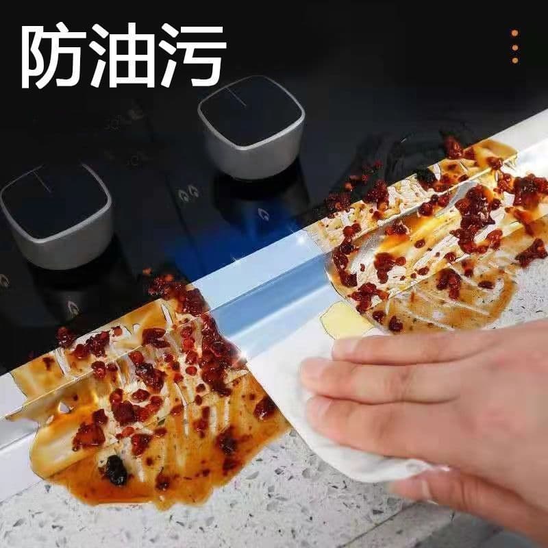 Waterproof and oil-proof stickers, wallpapers, aluminum foil for kitchen stoves and sinks, grout sealant, and anti-mildew tape for bathroom toilets.