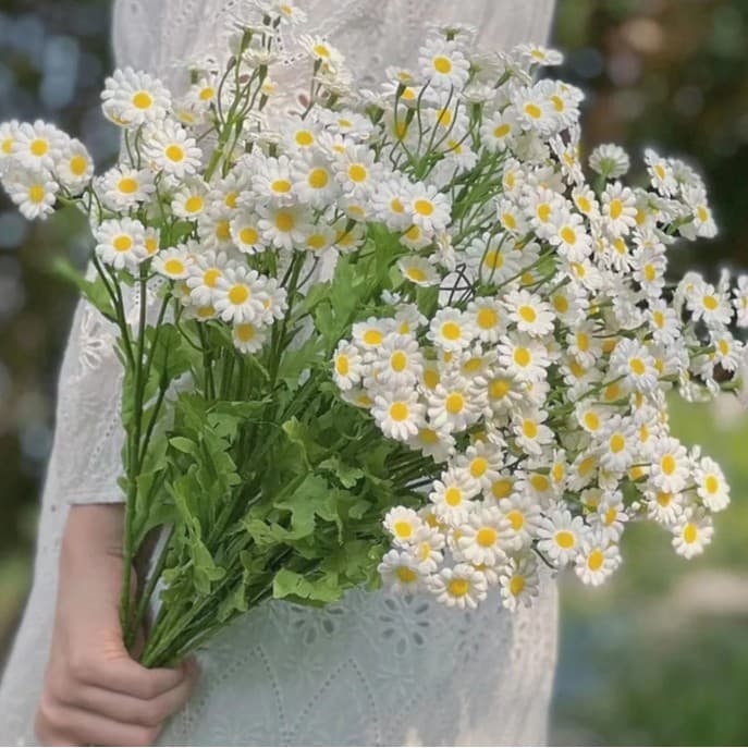 30-Head Chamomile Artificial Flowers Daisy Fresh Home Decoration Chrysanthemum Forest Wedding Setup Photography Props