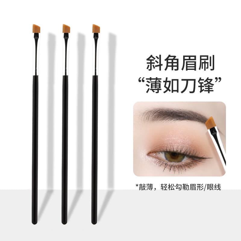 Single Long Handle Angled Eyebrow Powder Brush Beauty Makeup Eyebrow Brush Makeup Tool Portable Beginner Eyebrow Brush