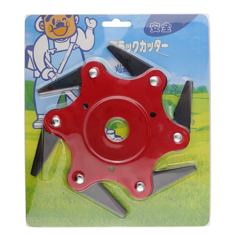 Lawn mower blades, six-blade grass cutting head, six-blade cyclone blade grass cutting head, agricultural weeder accessories blades