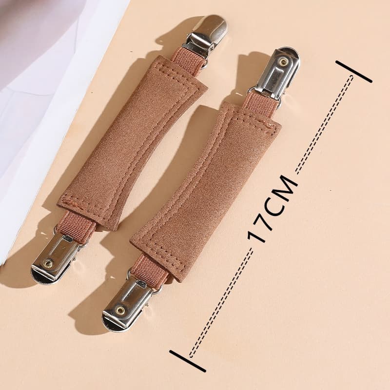 Summer Birkenstock Sandals Anti-Slip Anti-Drop Strap Heel Strap Elastic Imitation Cowhide Velvet Non-Blisters Fixed Buckle Shoe Clip