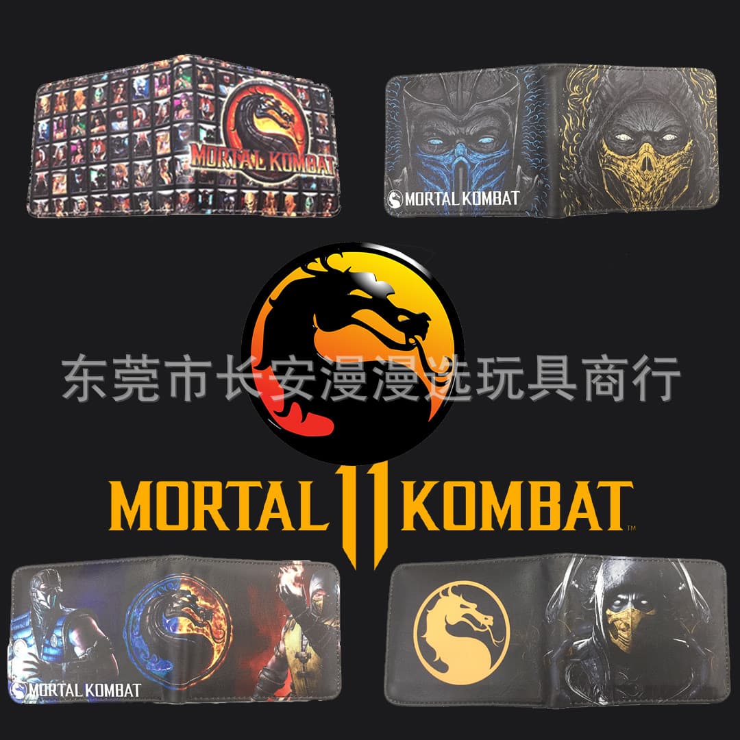 Classic game Mortal Kombat wallet Mortal Kombat peripheral short men's and women's PU 20% off storage wallet