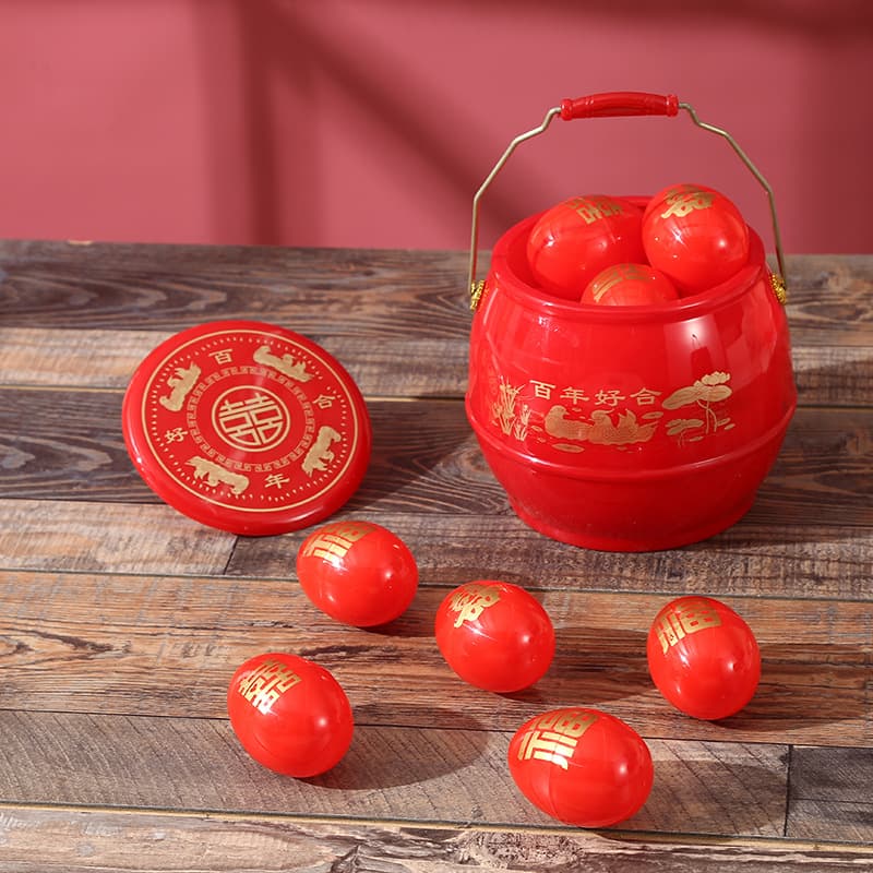 ♔ Descendants' Pail for Wedding Dowry, Bulk Plastic Toilet Buckets from Bride's Family