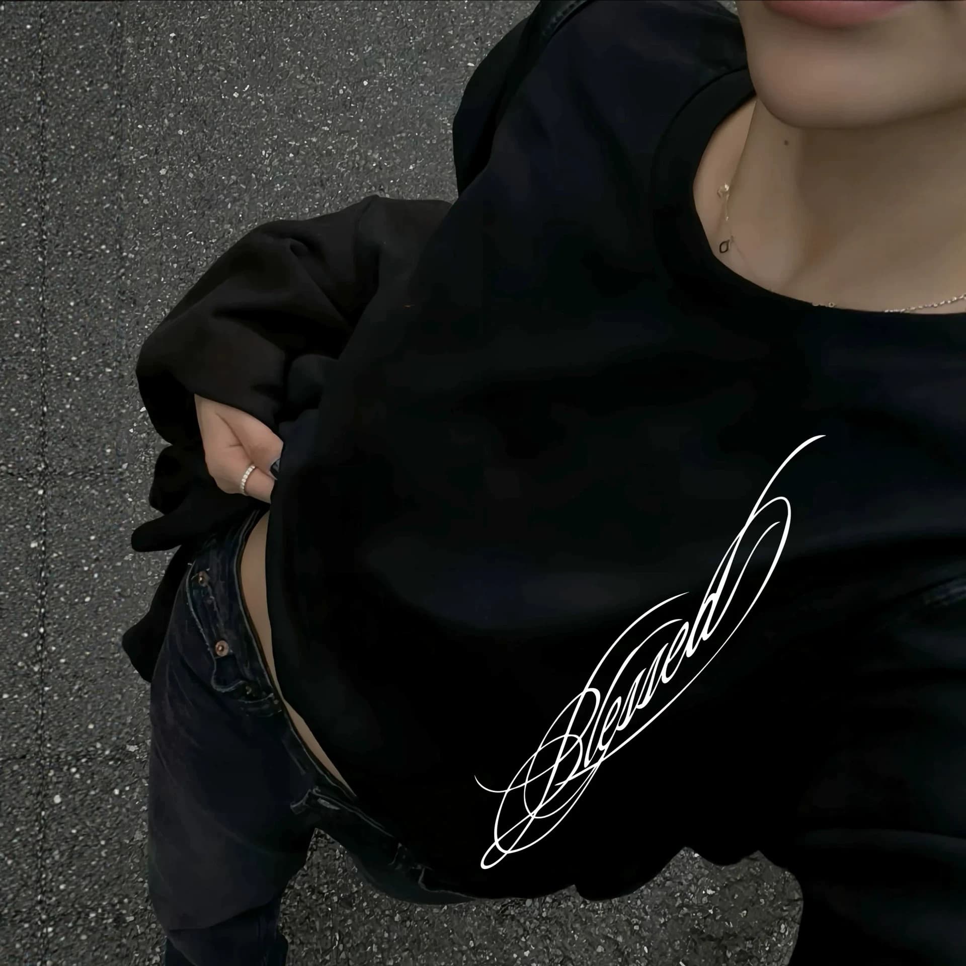 Egg T-Shirt American 2026 Vintage Punk Gothic Print for Men and Women, Street Style Skims Hoodie