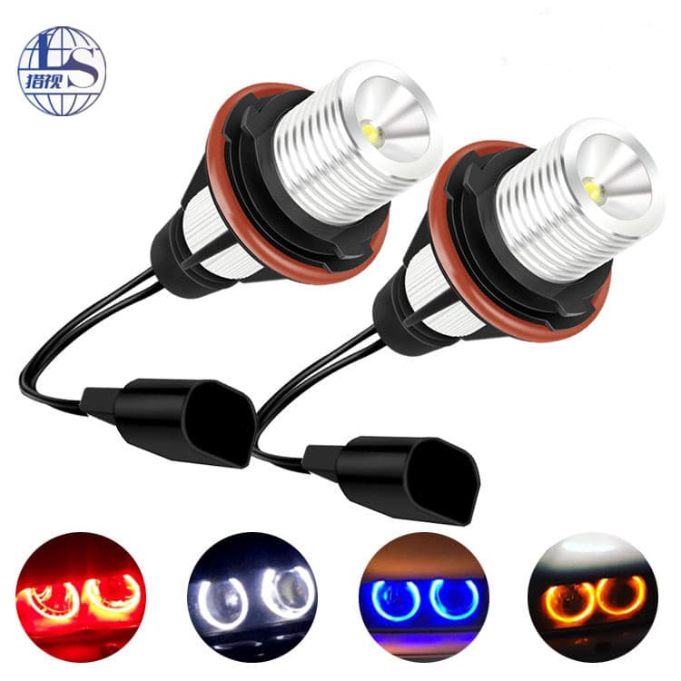 Compatible with BMW Angel Eye Rings E39 5W LED Fog Light Demon Eye Headlight Trim BMW Modified Fog Light